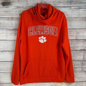 Colosseum Clemson Tigers Hoodie with Built-in Neck Gaiter Embroidered Men's L